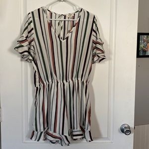 Umgee ruffle sleeve romper